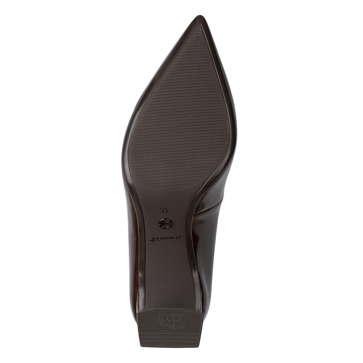 Pointed patent heels brown patent, TAMARIS