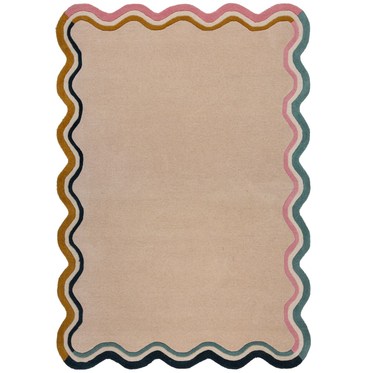 Tapis en laine LEO SCALLOP multicolore, FLAIR RUGS