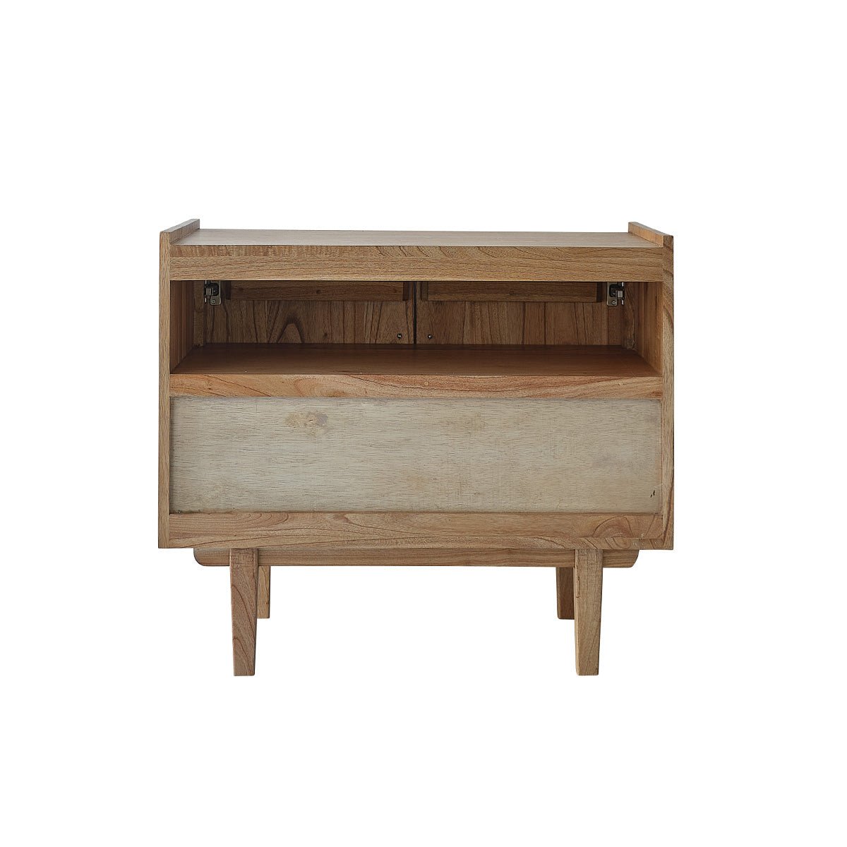 Meuble de salle de bain en mindi massif 90 cm FIFTIES naturel, BERAH GETAH