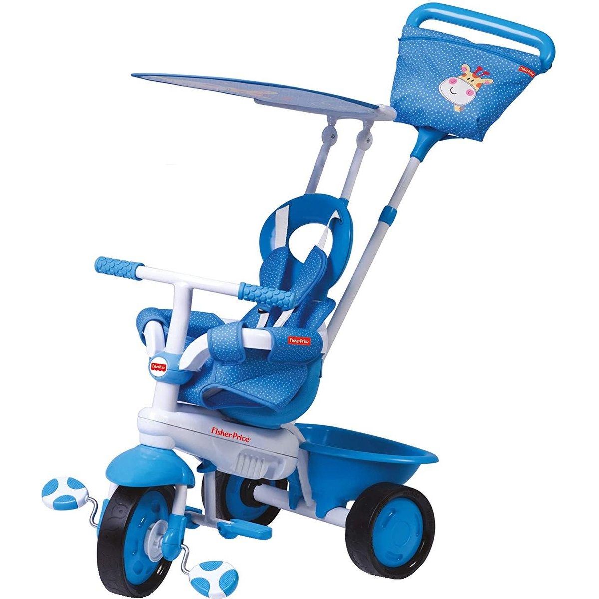 Tricycle Elite blanc - bleu couleur unique, SMARTRIKE