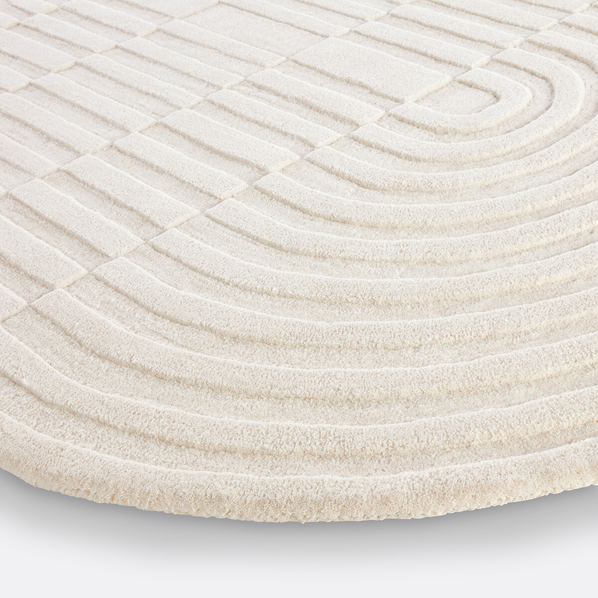 Tapis ovale en laine, Malko ecru, LA REDOUTE INTERIEURS