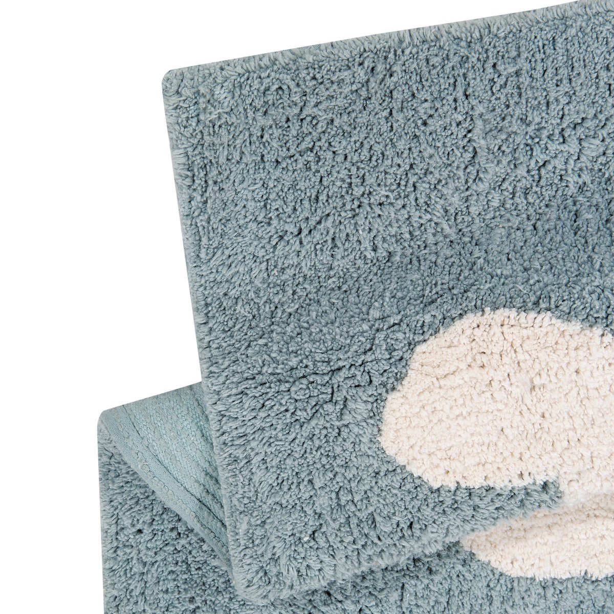 Tapis Rectangulaire en coton NUAGES bleu, LORENA CANALS