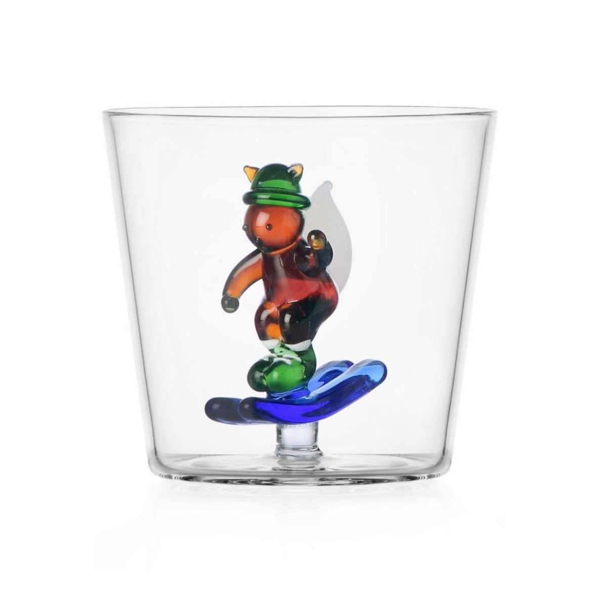 Verre à eau SNOW GAMES Squirrel Skiing multicolore, ICHENDORF