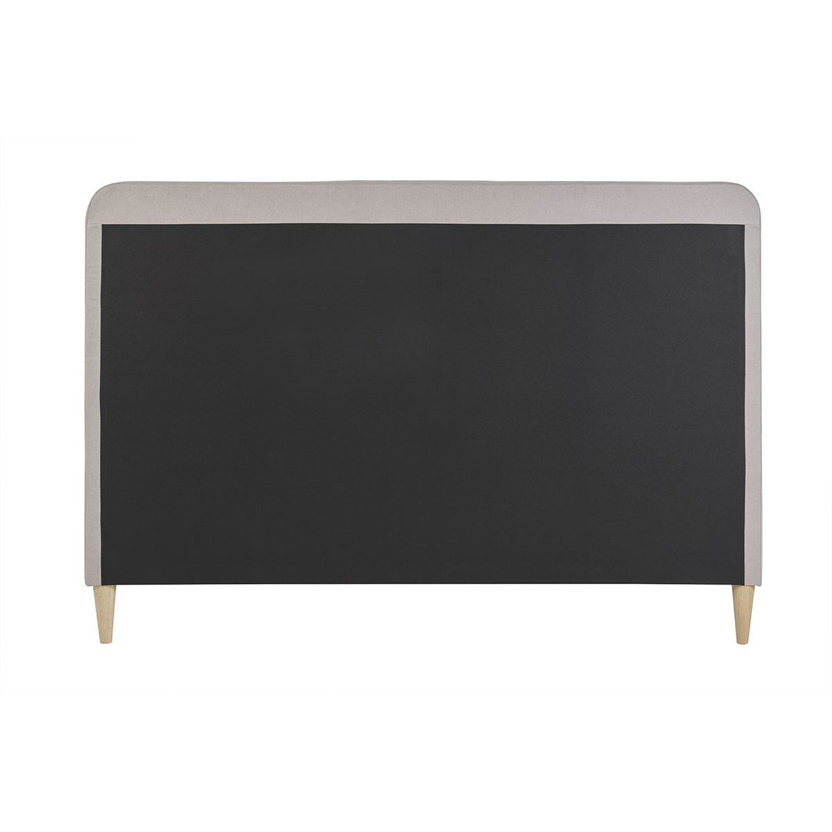 Lit 2 places 160x200 en tissu texturé taupe LINDSAY taupe, MILIBOO