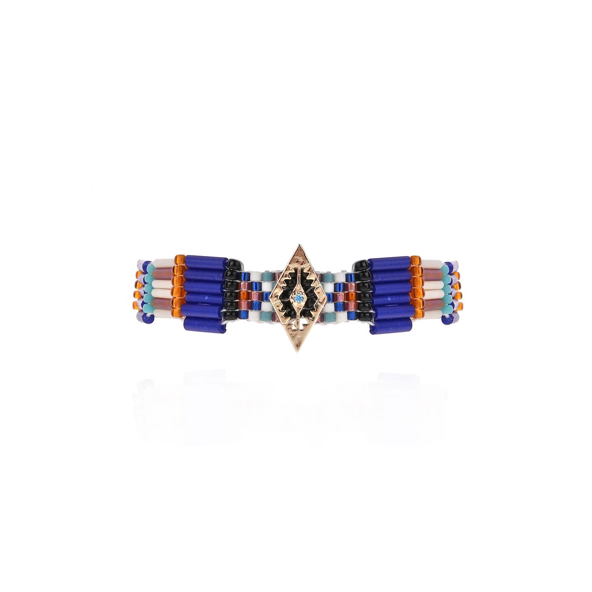 Bracelet de perles réglable KAIA indigo, HIPANEMA