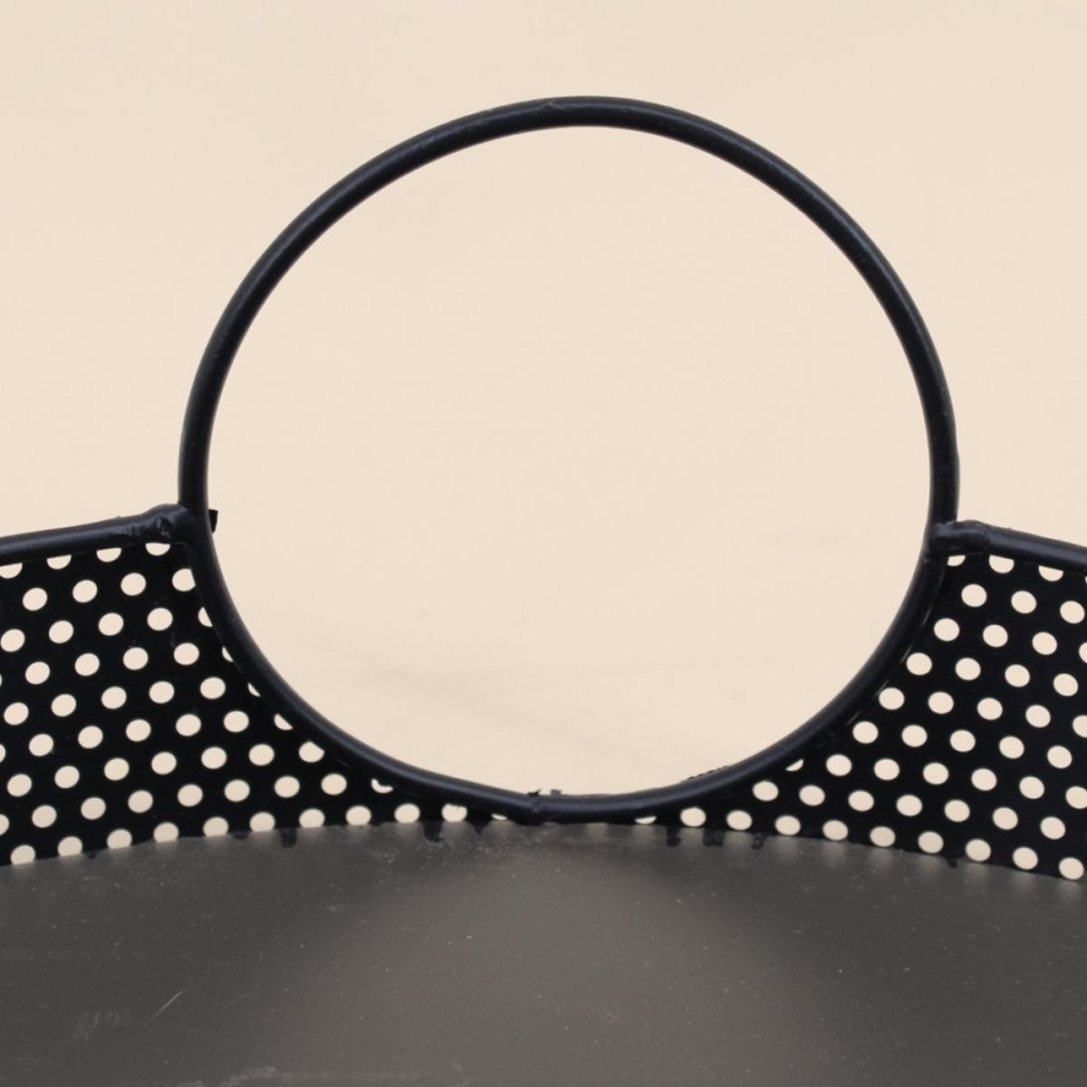 Plateau rond en métal noir 35cm noir, ORNAMI