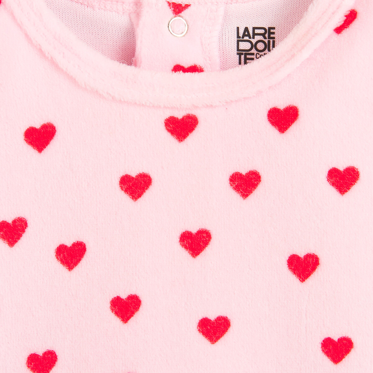 Conjunto de 2 pijamas de 2 peças, em veludo, estampado com corações sortido, LA REDOUTE COLLECTIONS