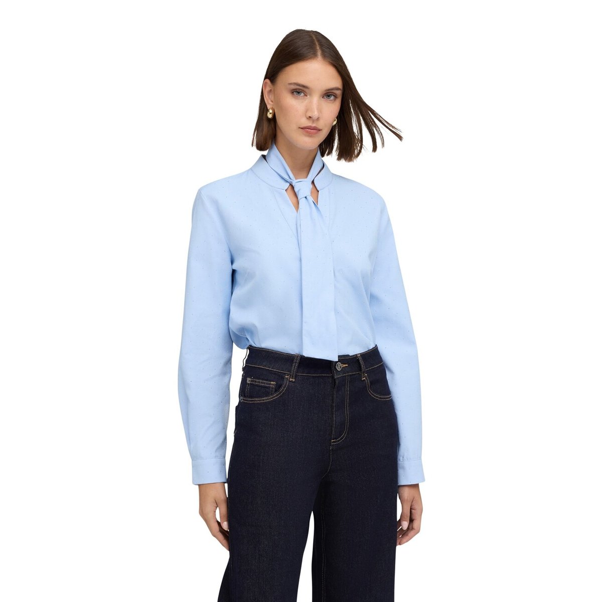 Chemise avec nœud et micro strass light - blue, MOTIVI