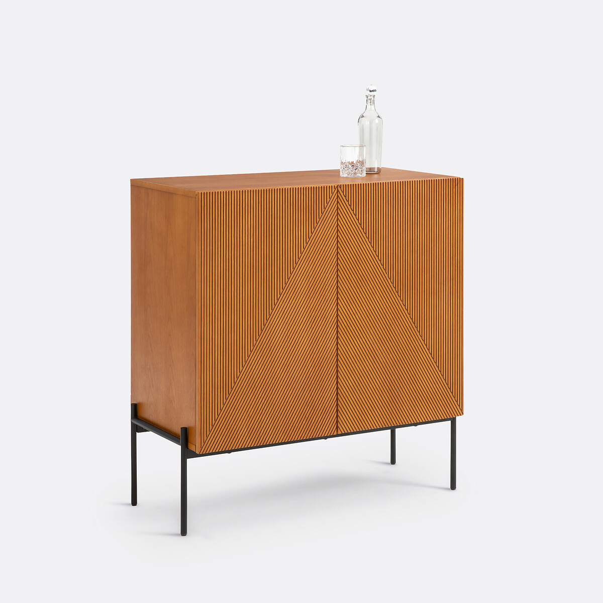 Meuble bar rangement vintage, Lodge coloris noyer, LA REDOUTE INTERIEURS