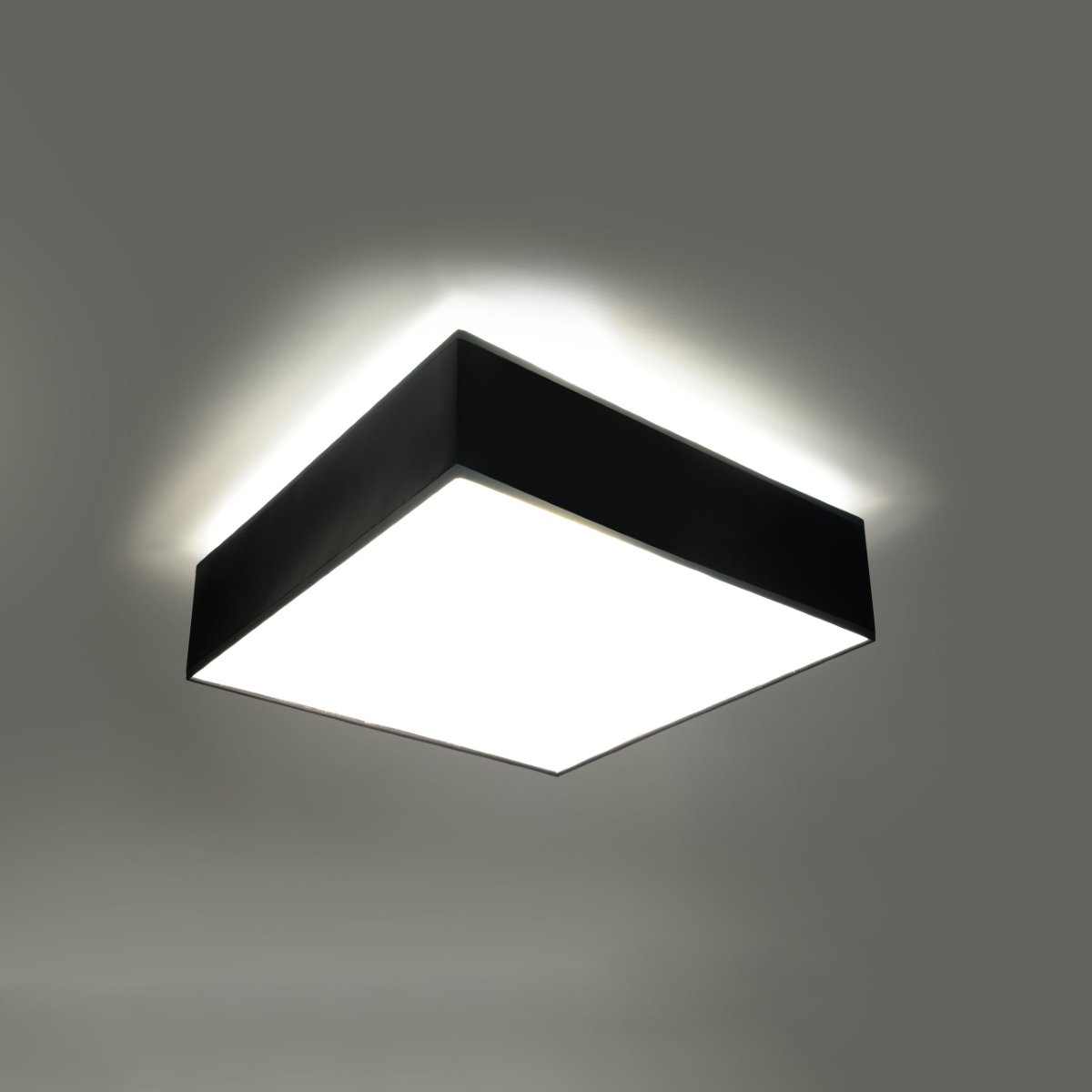 Plafonnier PVC Noir E27 2 Horus noir, EDEN