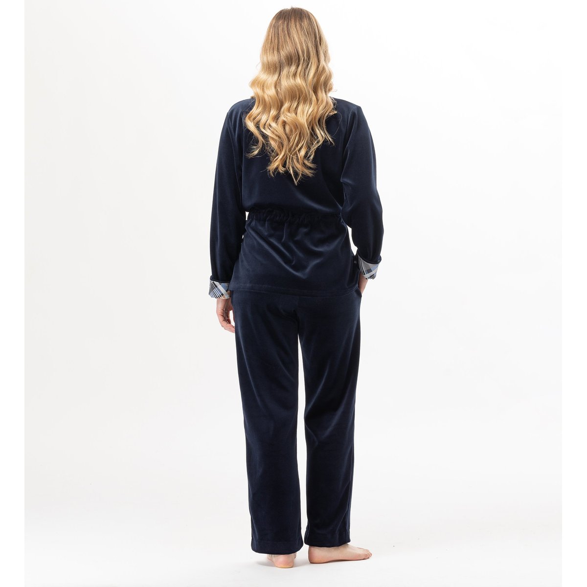 Ensemble homewear en velours BRADLEY 126 bleu, LE CHAT