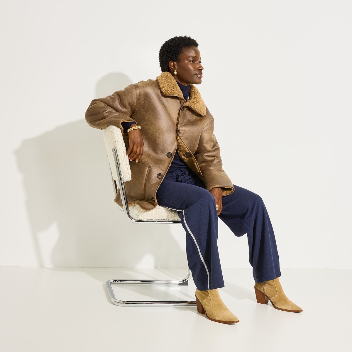 Manteau réversible beige greige, GRAIN DE MALICE