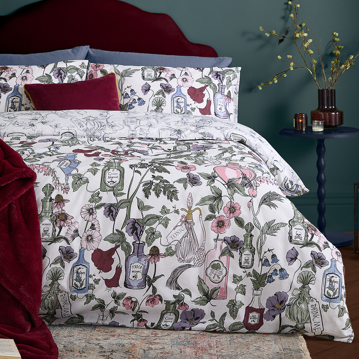 Pick Your Poison Reversible Halloween Duvet Cover and Pillowcase Set multi-coloured, FURN.