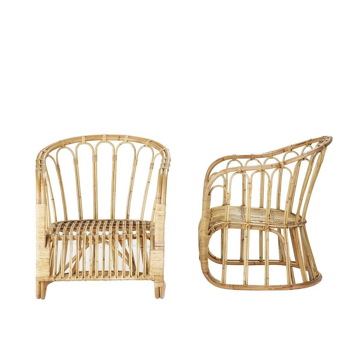 Lot de 2 fauteuils en rotin  PAOLA naturel, BERAH GETAH