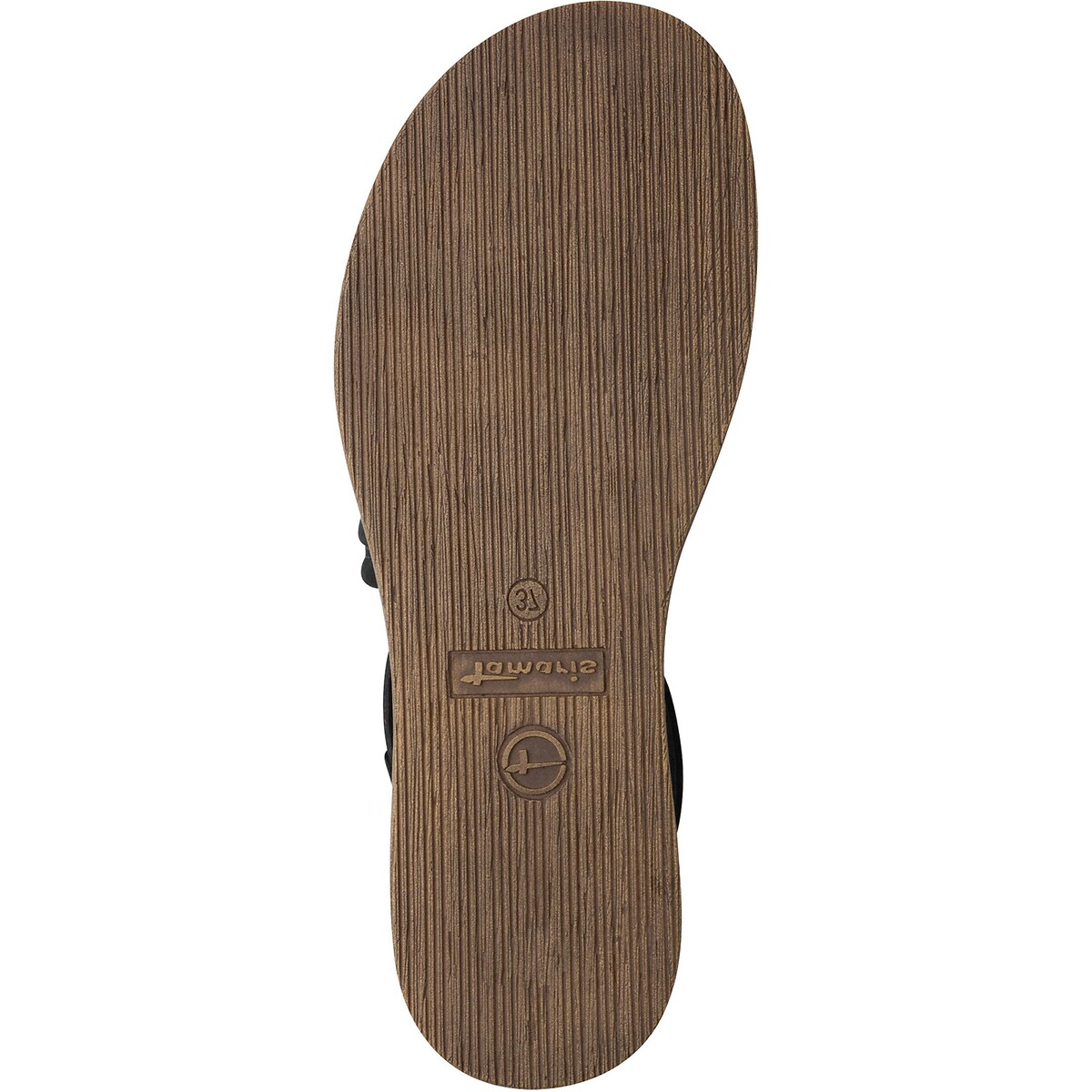 Leren sandalen met sleehak, gesloten hiel marineblauw, TAMARIS