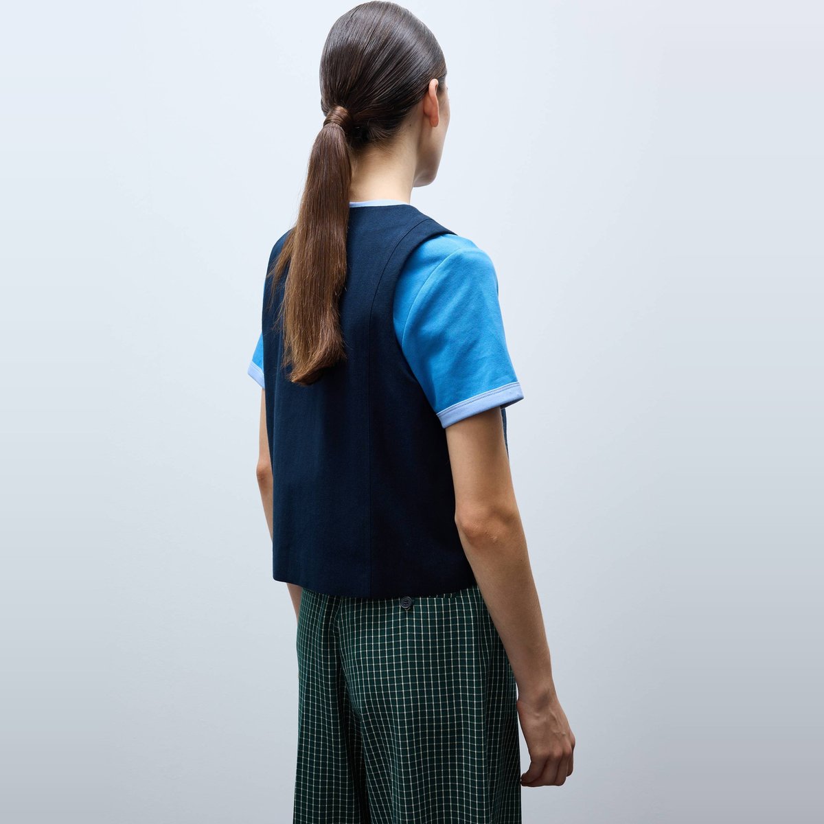 Top sans manches uni en coton BIO GOTS black iris, MONOPRIX