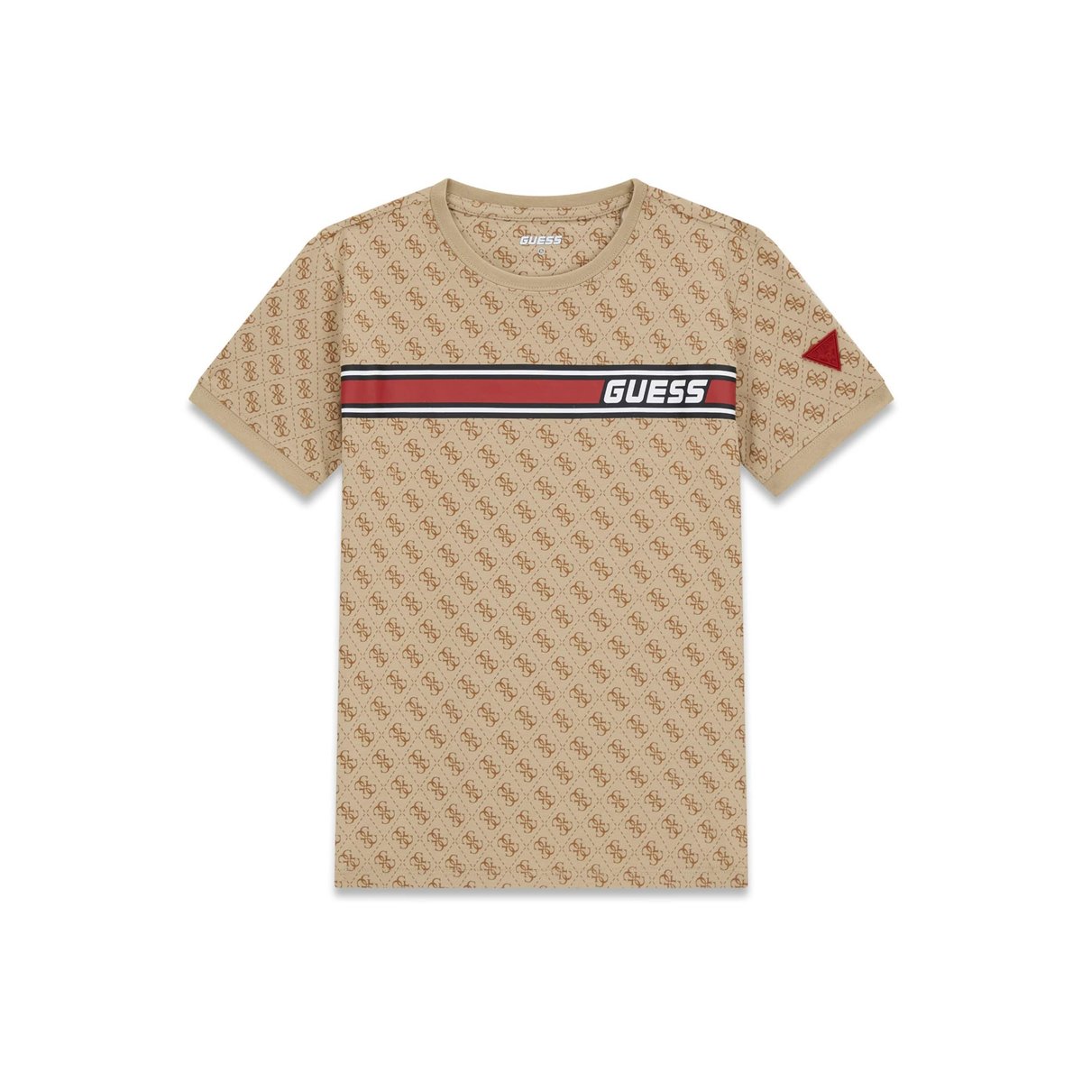 T-Shirt Stretch Imprimé Logo 4G beige, GUESS KIDS