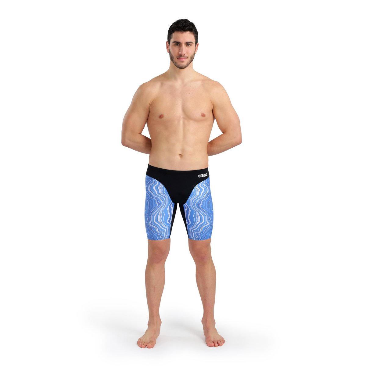 Jammer de bain Marbled black-royal multi, ARENA