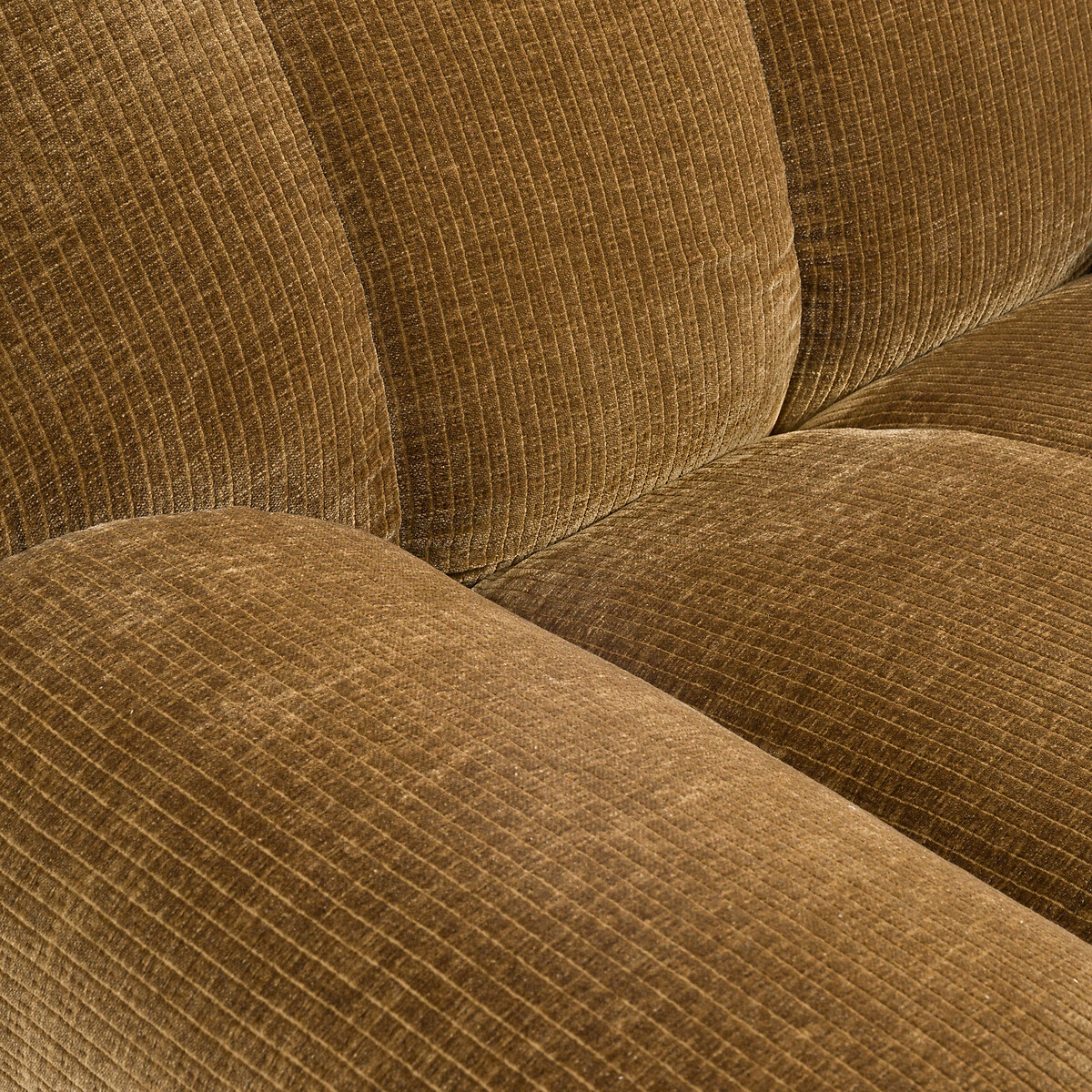 Fauteuil XL, velours côtelé vintage, Nuria bronze, LA REDOUTE INTERIEURS