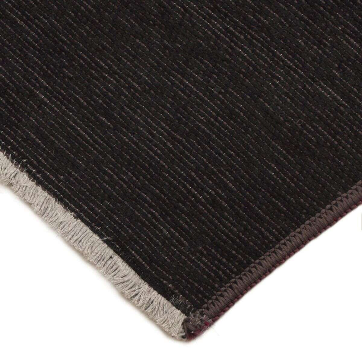 Tapis salon réversible pétrole/ REVERSIBLE EFFECT gris, THE DECO FACTORY