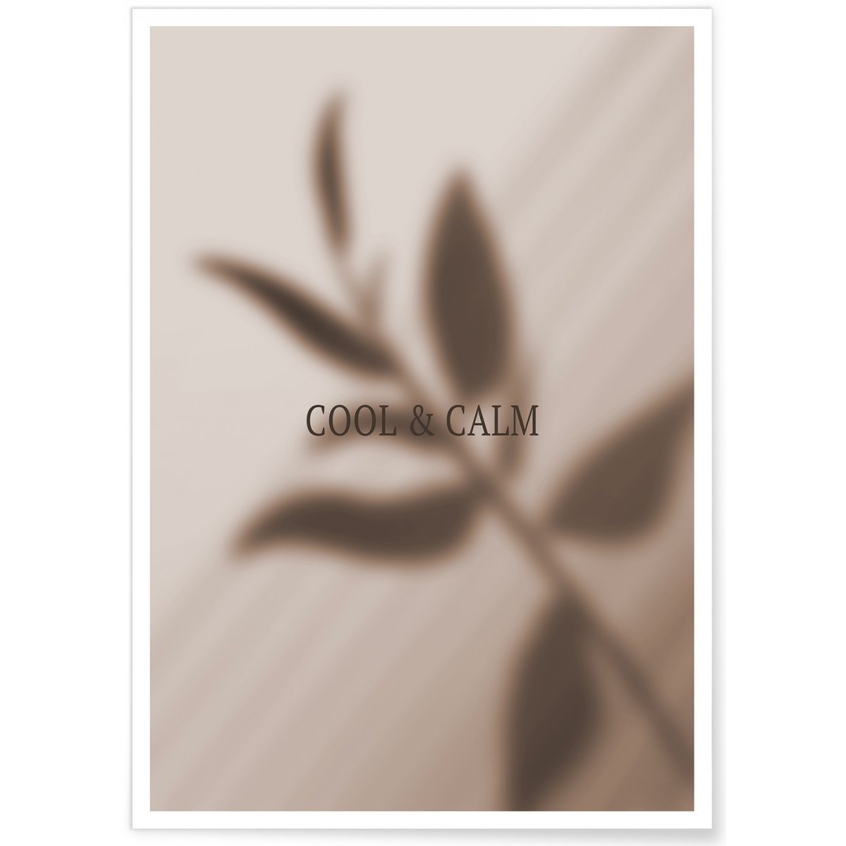Affiche Cool and Calm blanc, L'AFFICHERIE