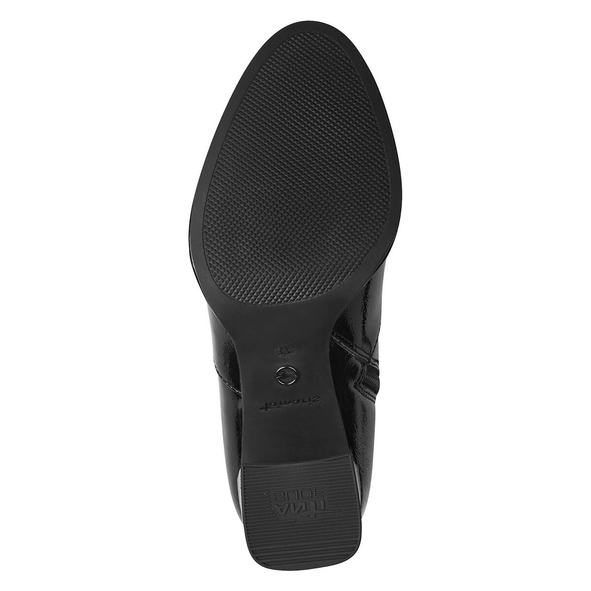Bottines vernies à talons noir verni, TAMARIS