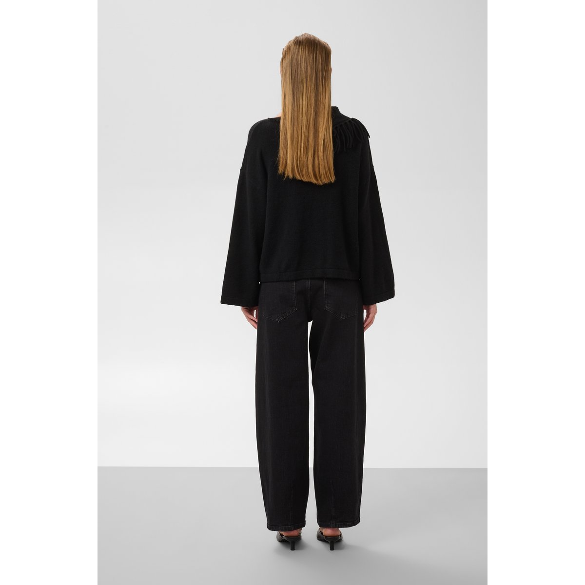 Pullover tricoté noir black, SOAKED IN LUXURY
