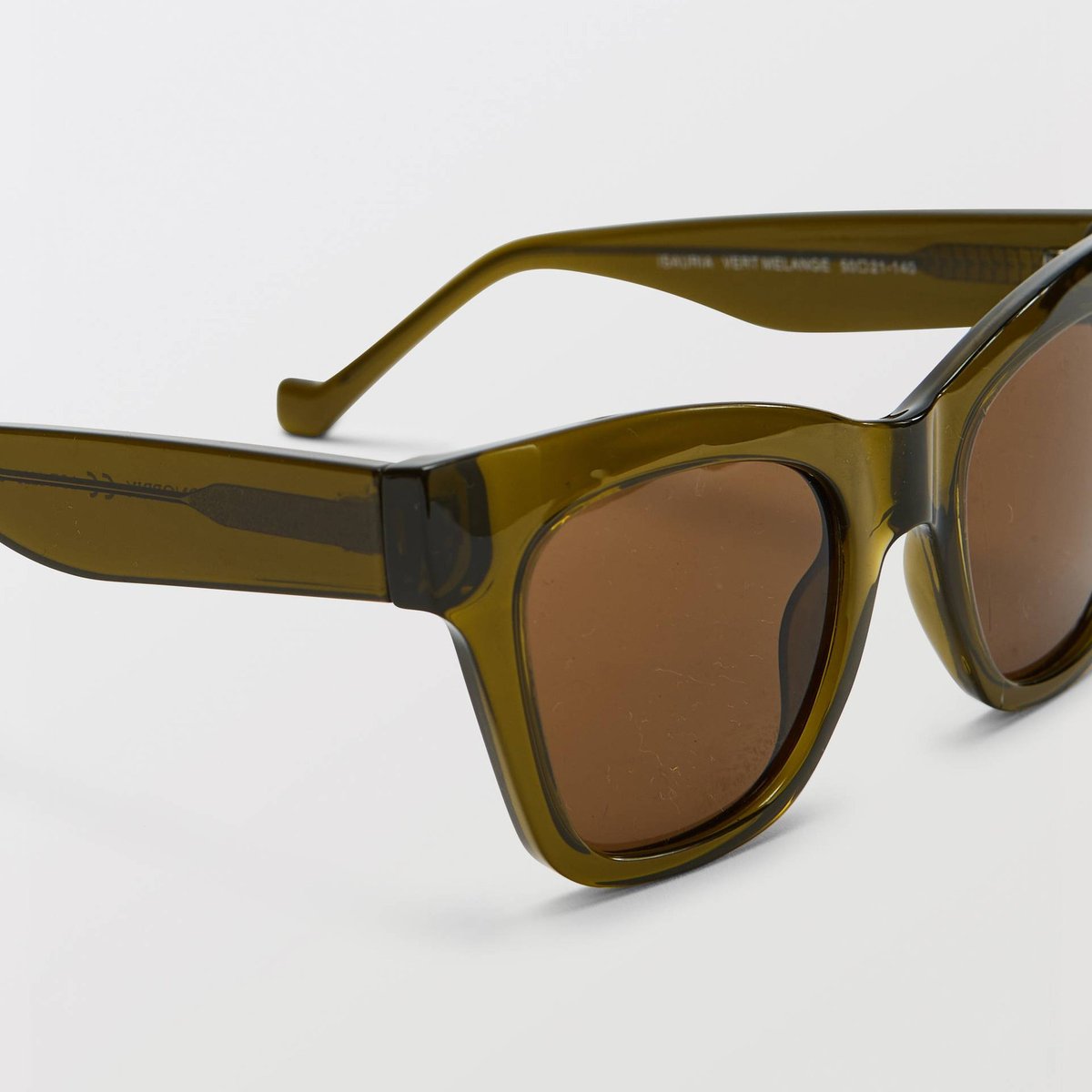 Lunettes de soleil oversize vert melange, MONOPRIX