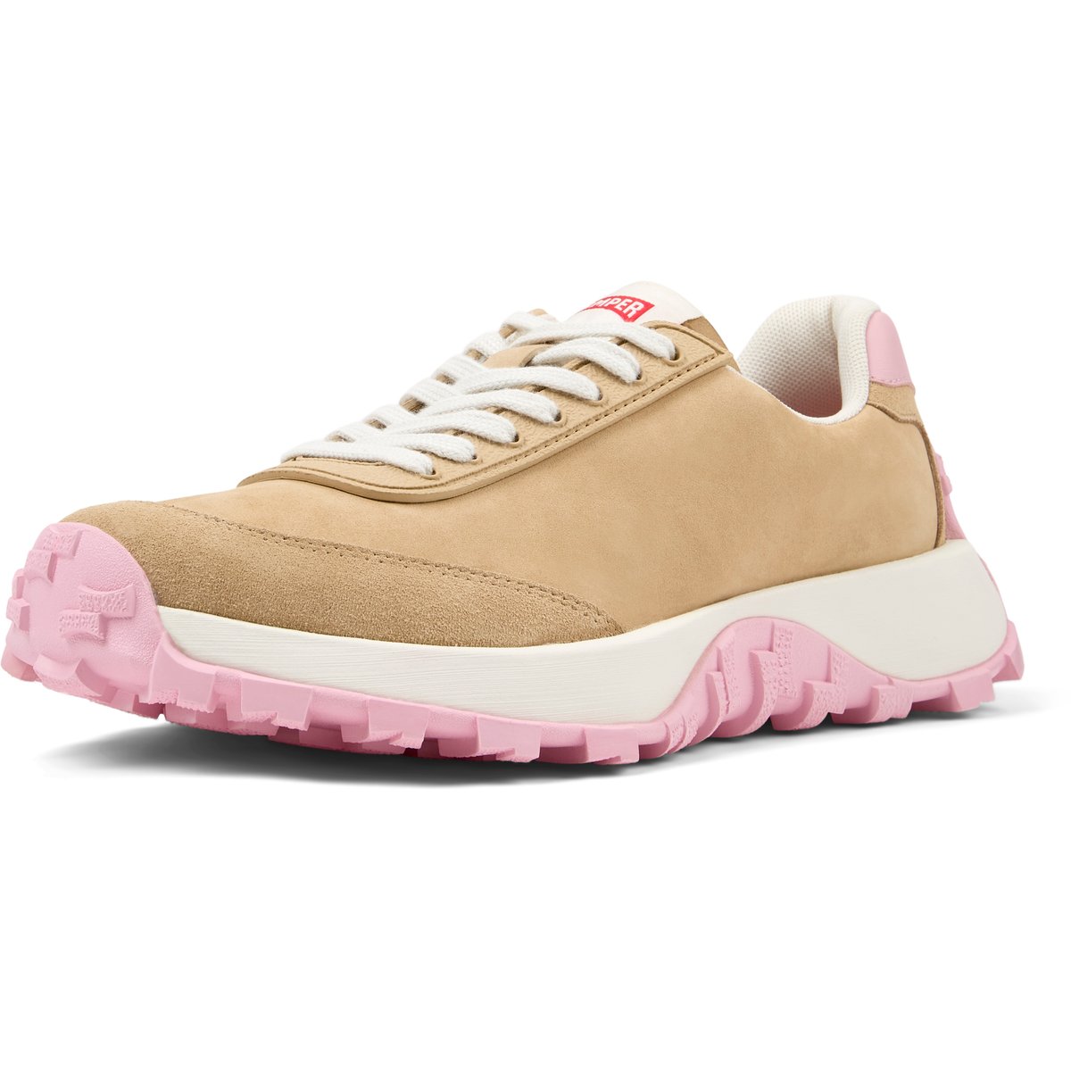 Baskets Drift Trail cuir beige moyen, CAMPER