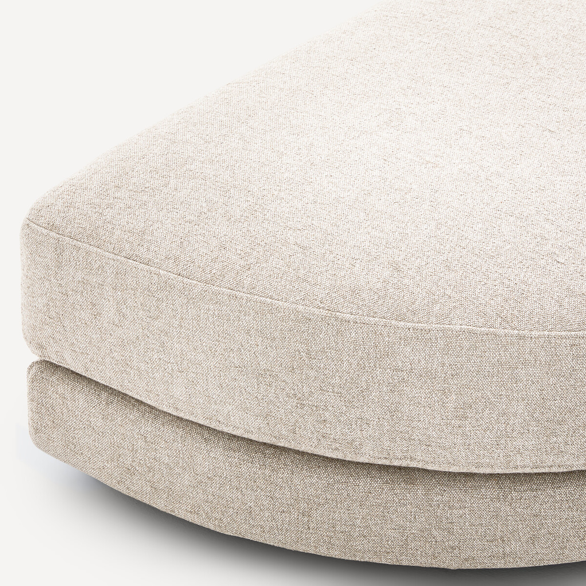 Repose-pieds modulable en texturé viscose et lin, TIBERIO naturel, AM.PM