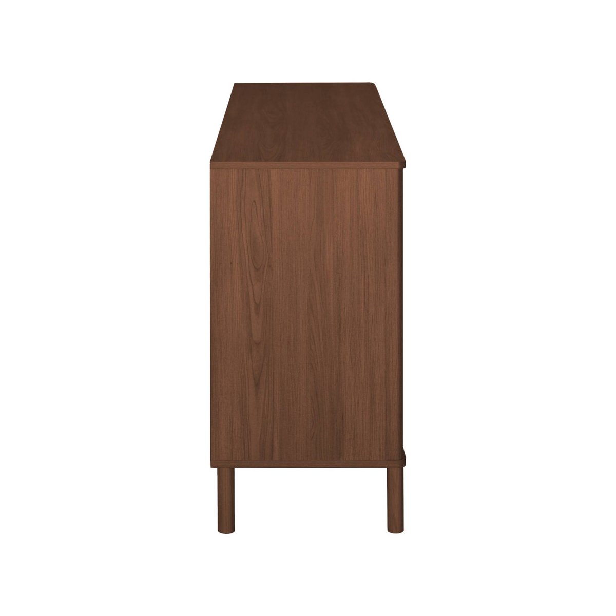 Commode vintage décor bois et cannage 6 tiroirs ETTA noyer, SWEEEK
