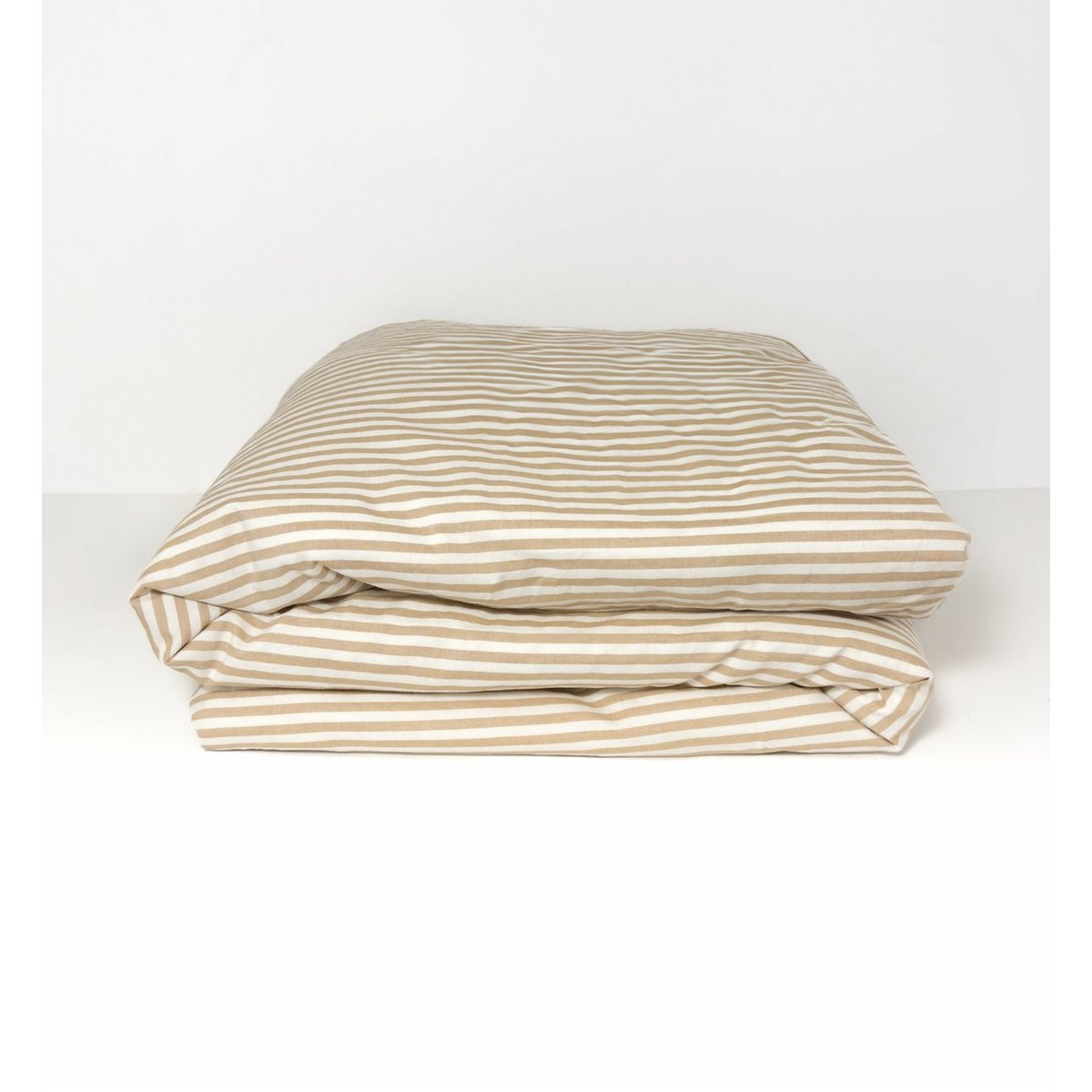 Housse de couette Adulte Percale de Coton Bio RAYÉ rayé ambre, KADOLIS