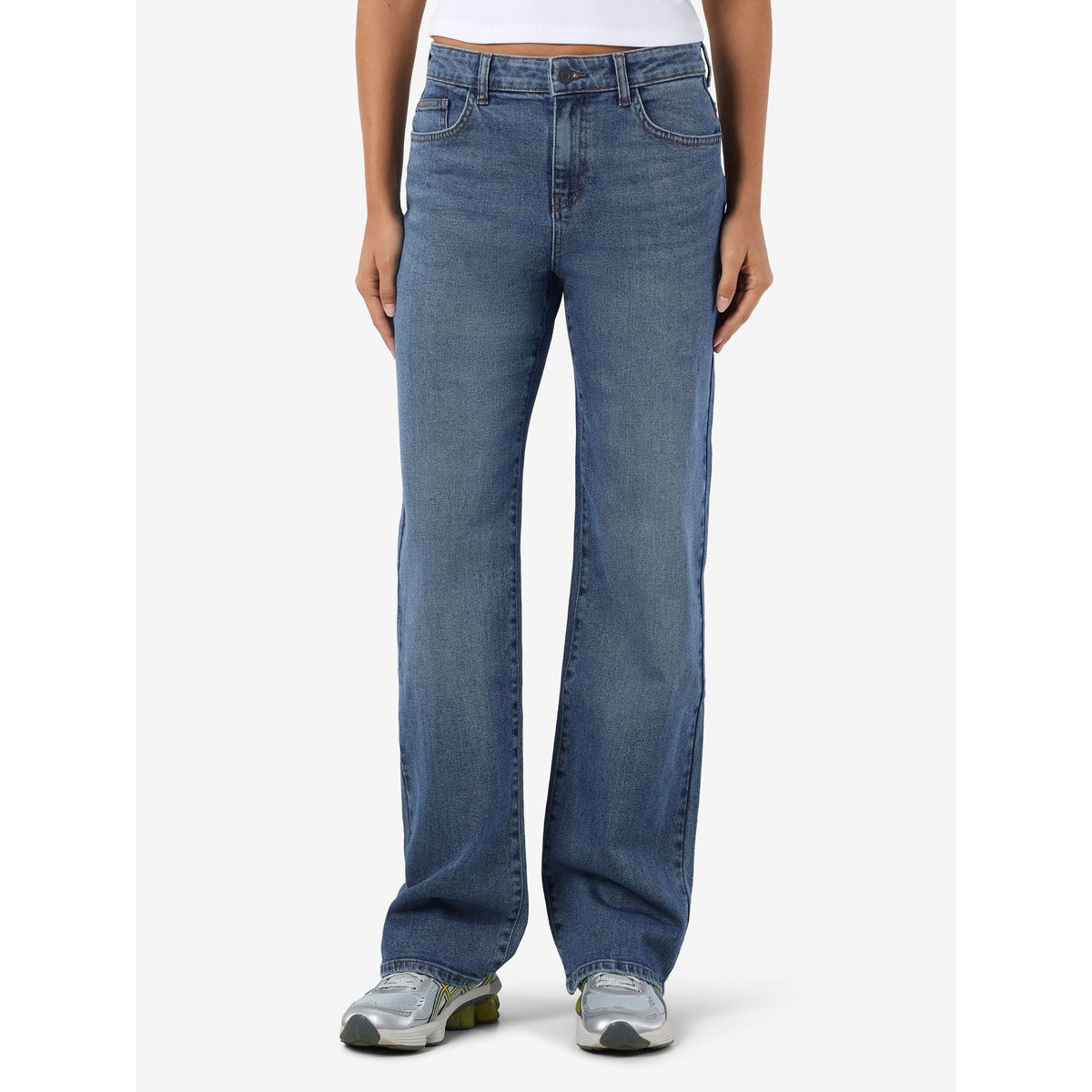 Jean Droit bleu - medium blue denim1, NOISY MAY