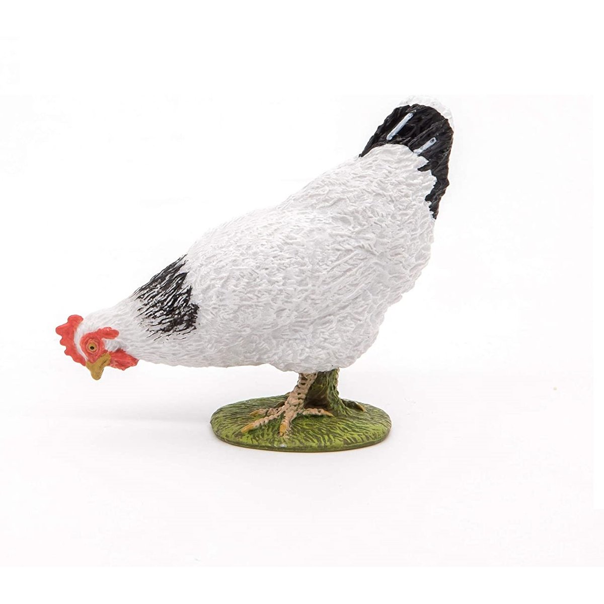 Figurine Poule blanche picorant blanc, PAPO