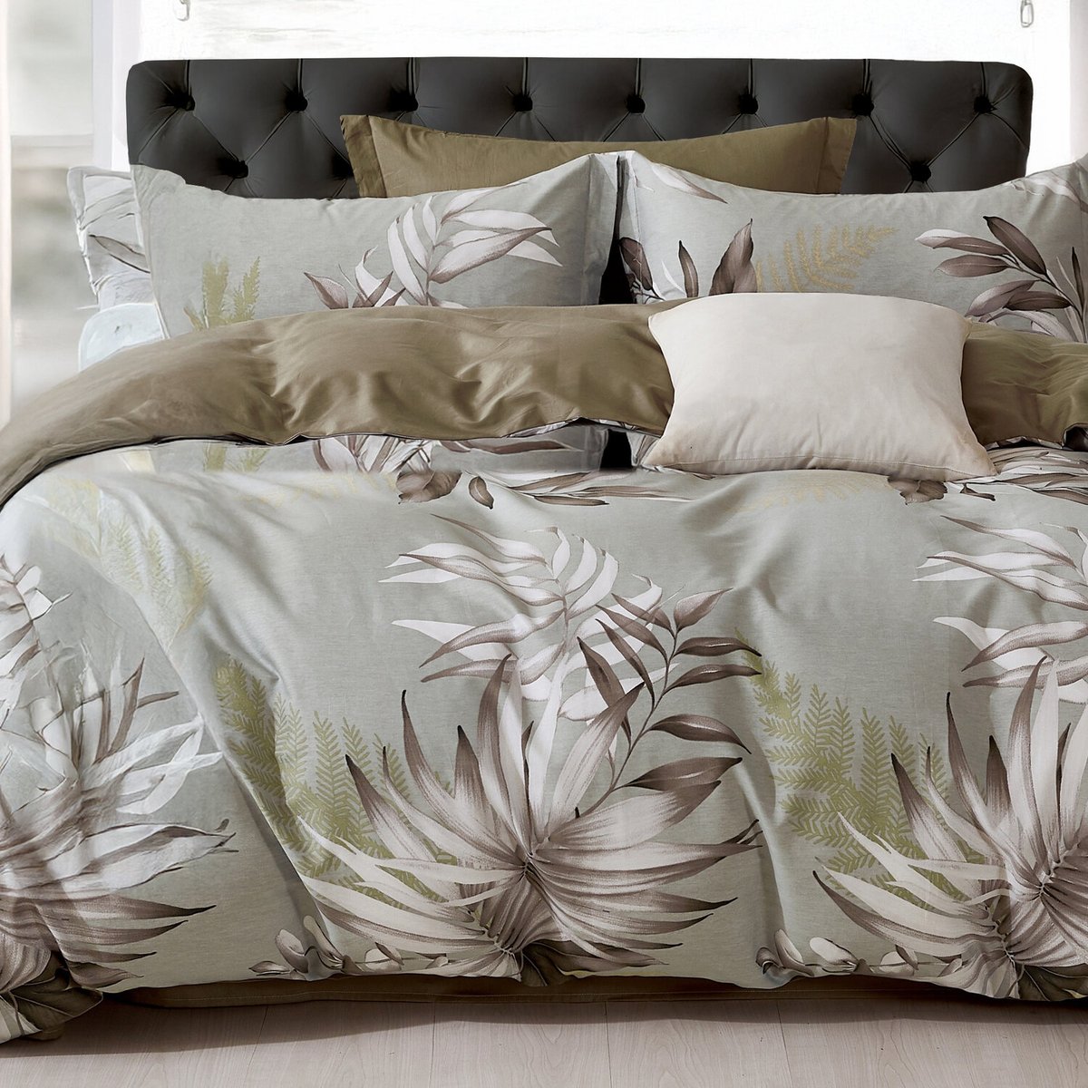 Parure housse de couette en percale de coton, Edenia multicolore, C DESIGN HOME TEXTILE
