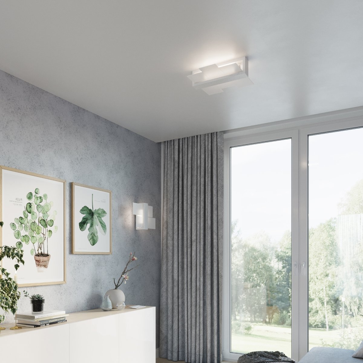 Applique Bois Blanc E27 1 Feniks blanc, EDEN