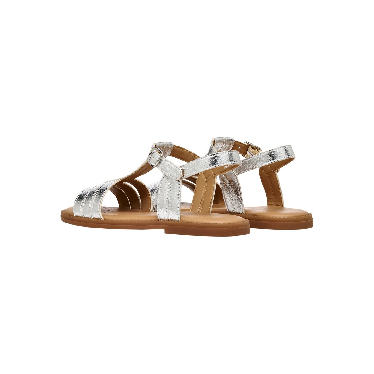 Sandales Cuir J Karly argent, GEOX