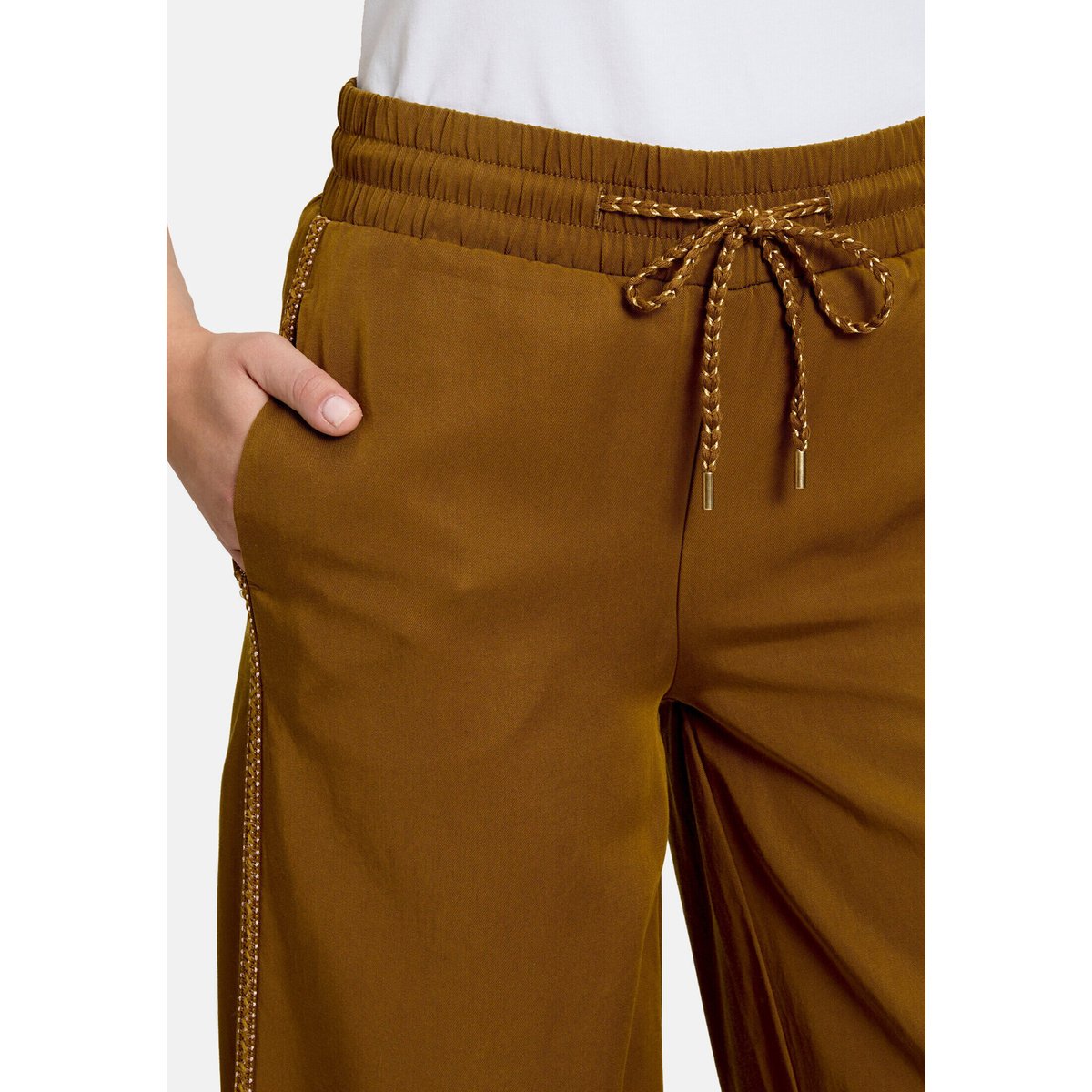 Pantalon palazzo à cordon coulissant sous tunnel breen, CARTOON