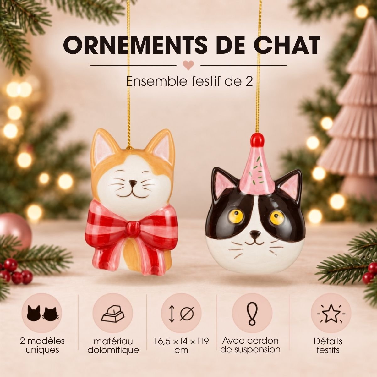 Boule de Noël multicolores, MICA DECORATIONS
