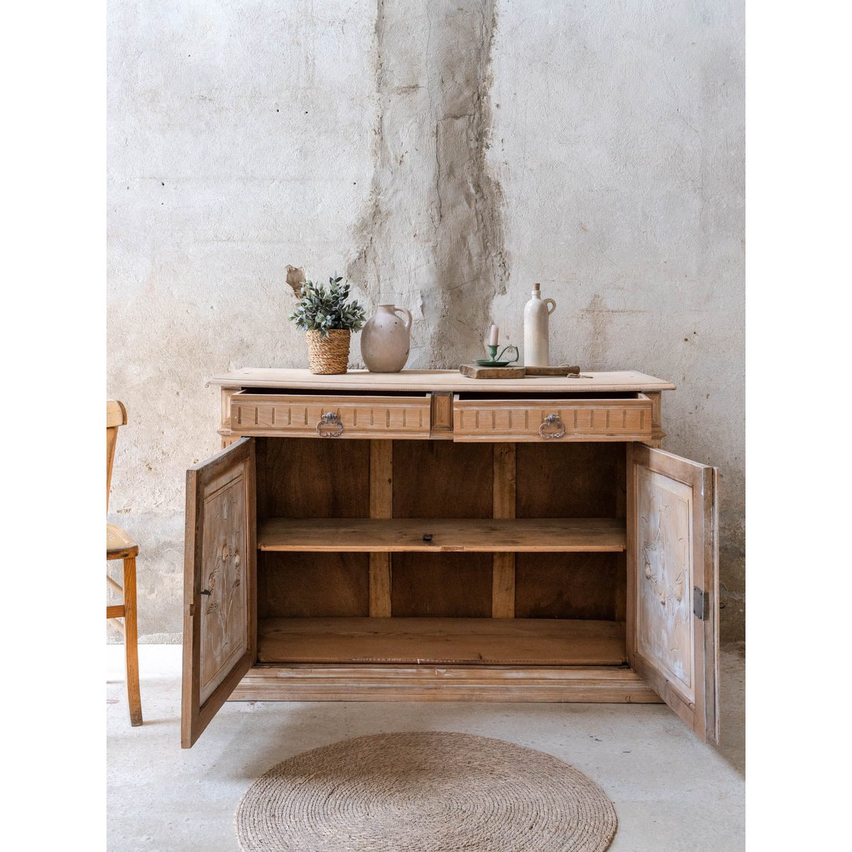 Buffet ancien en sapin Gilbert N°1874 - Bon état bois clair, DEBONGOUT