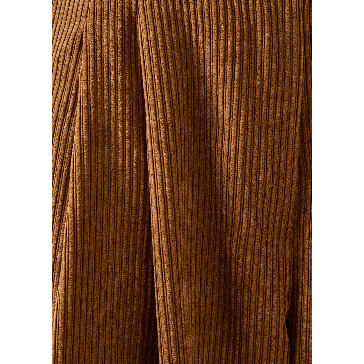 Pantalon large en velours côtelé cognac, LA FEE MARABOUTEE