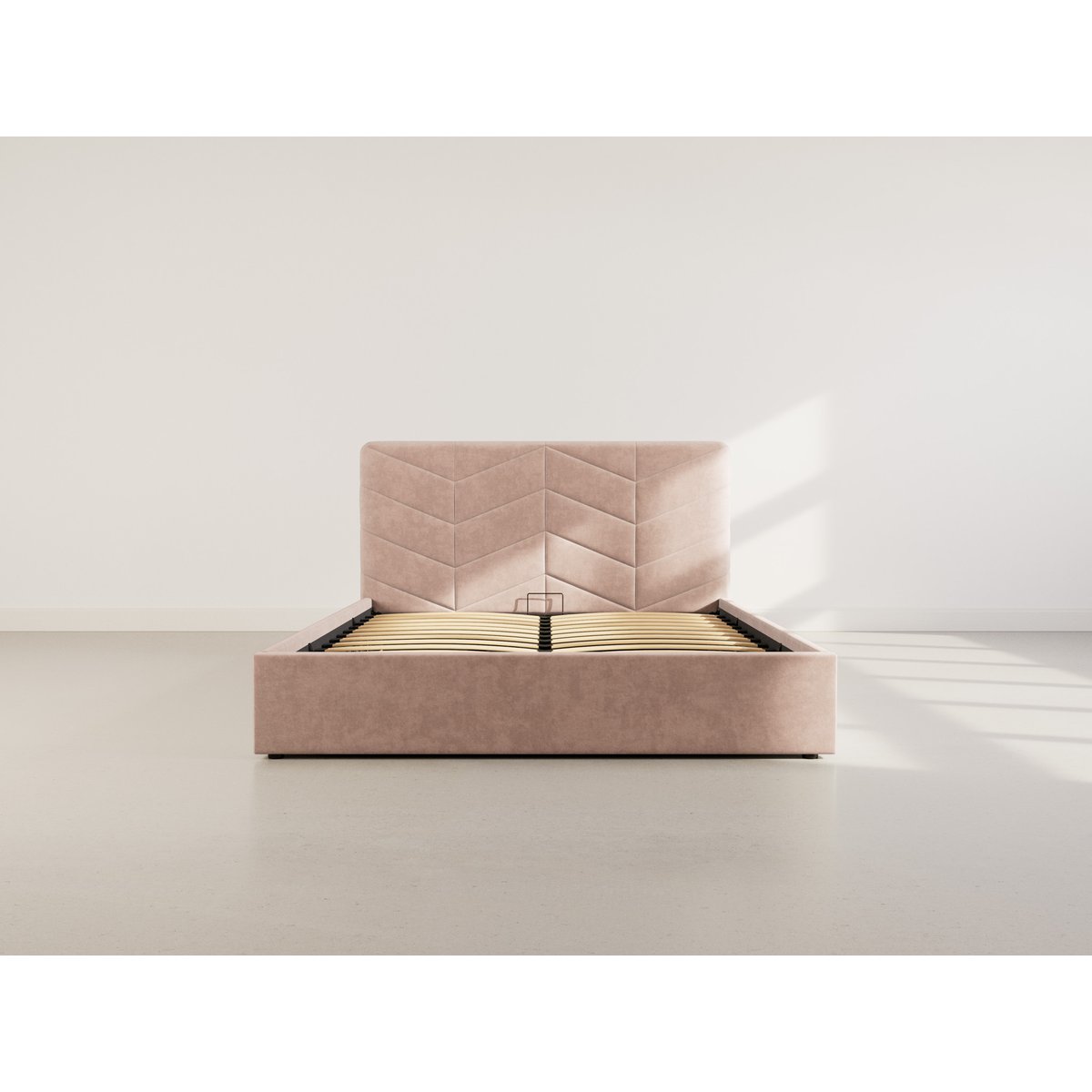 Lit coffre - PEONIS taupe, BEST MOBILIER