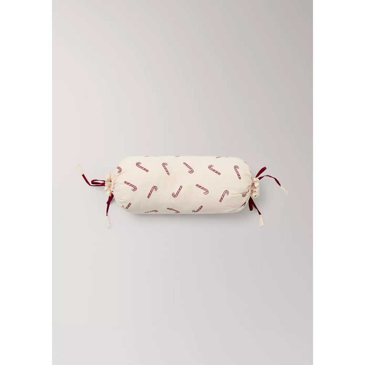 Coussin rond imprimé de Noël rouge, MANGO HOME