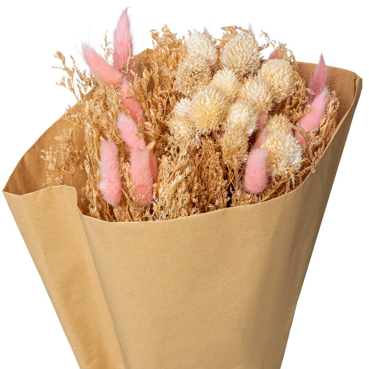 Bouquet fleurs séchées FOLK beige, ATMOSPHERA