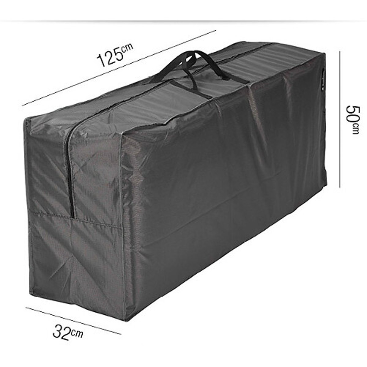 Garden Cushion Bag Cover 125x32x50cm grey, AEROCOVER