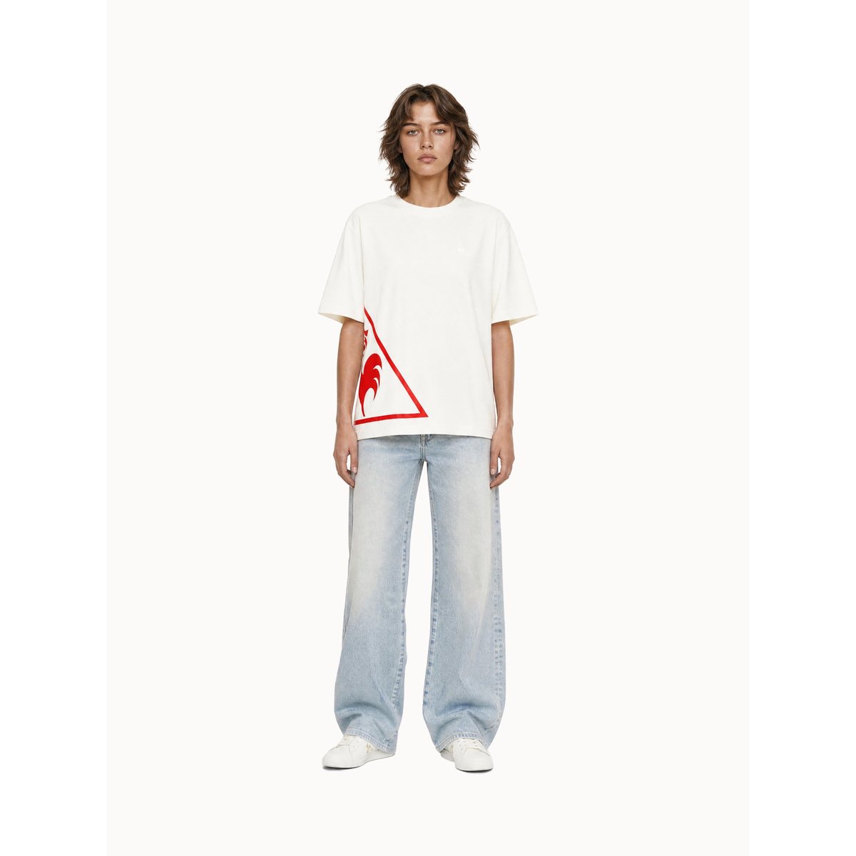 T-shirt oversize L'Amour du Sport en jersey de coton L'AMOUR DU SPORT marshmallow, LE COQ SPORTIF