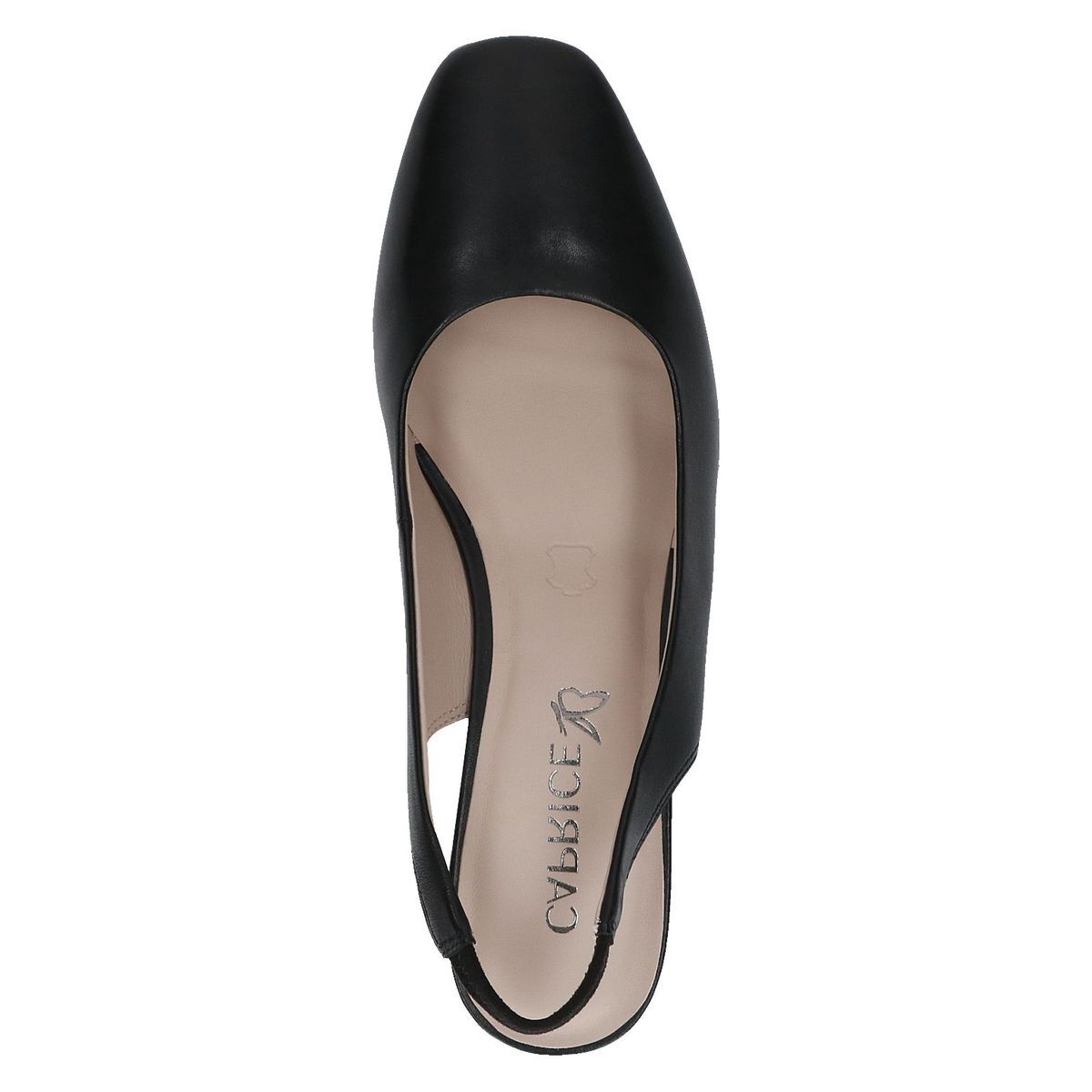 escarpin en cuir noir nappa, CAPRICE