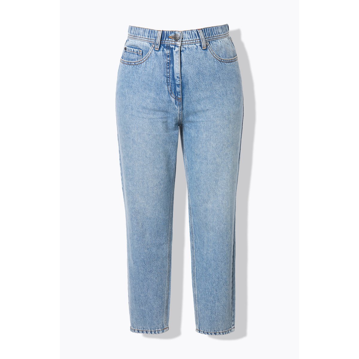 Jean Mom coupe carotte jean bleu moyen, ULLA POPKEN