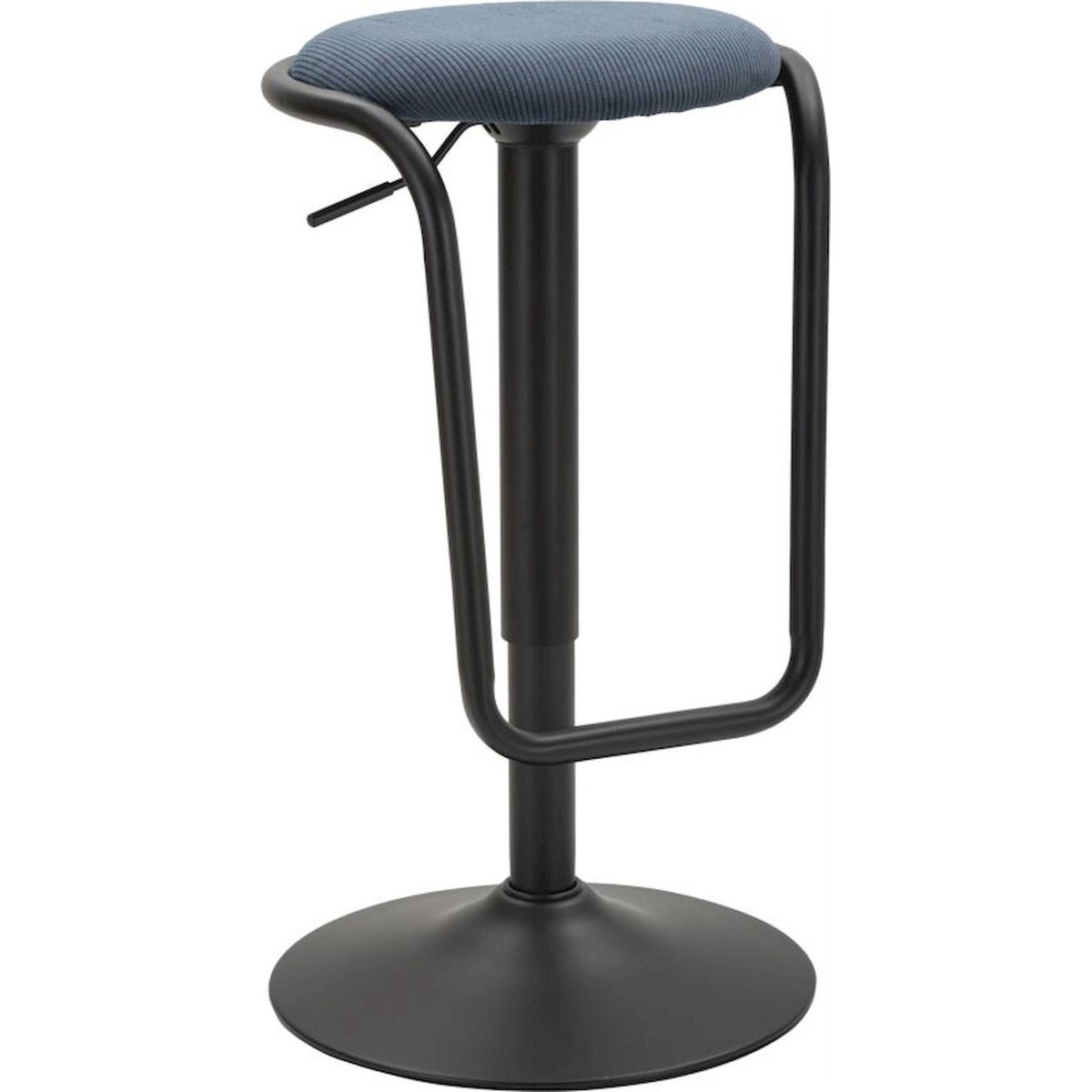 Tabouret de bar pivotant réglable en fer MODERN noir et blanc, RECOLLECTION