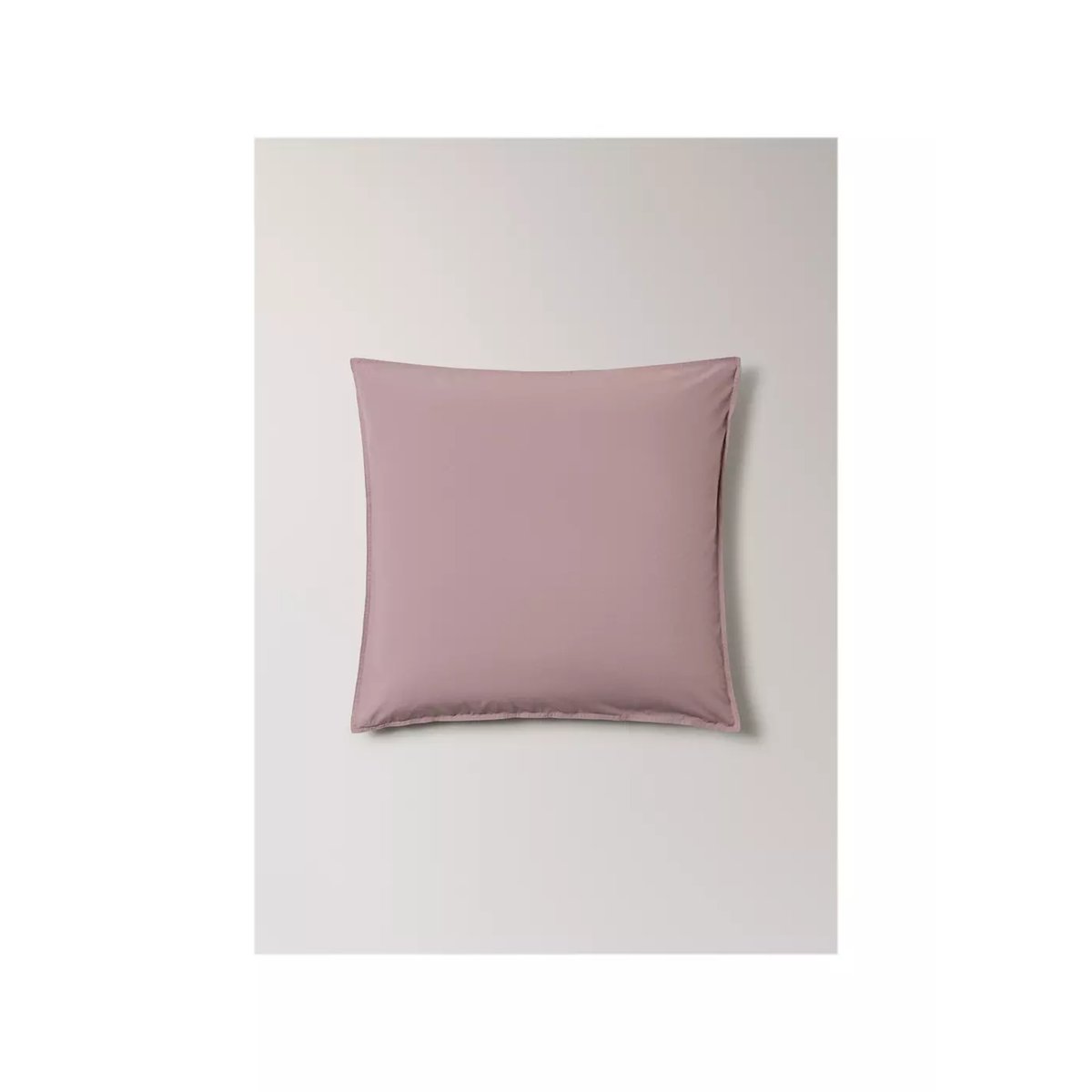 Deux taies d’oreiller double surpiqûre 300 fils coton 60x60 cm rose pâle, MANGO HOME